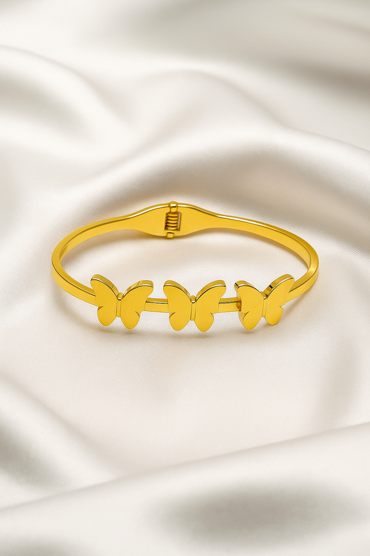 Triple Charm Butterfly Bracelet